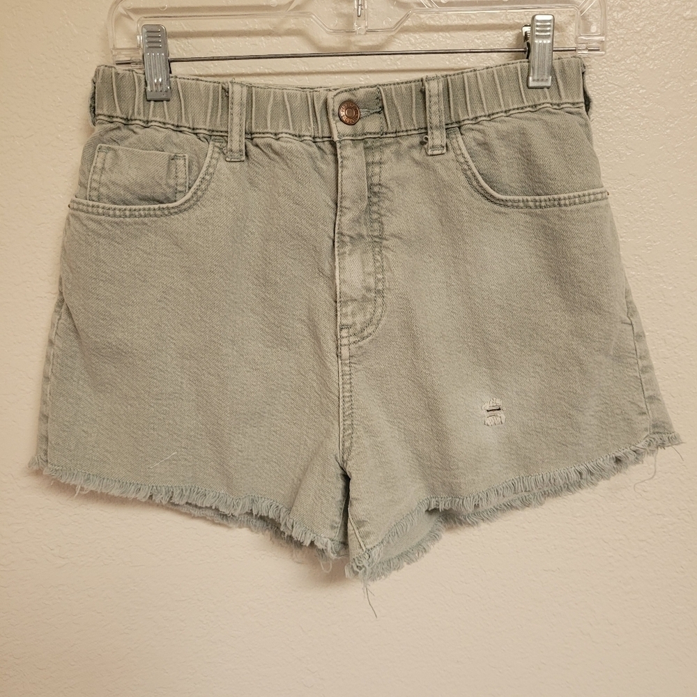 Pilcro Green Cut Off Shorts